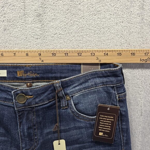 KUT from the Kloth Jeans Womens 2 Blue Catherine Boyfriend Distressed Stretch - Picture 11 of 14